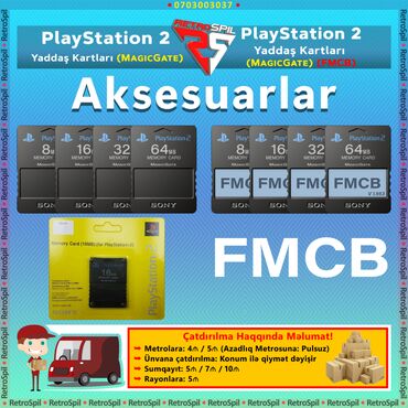 playstation 2 en ucuz: FMCB PS2 Yaddaş Kartı və AV HDMI Adapter • PS2 TO HDMI - 13₼ • AV to
