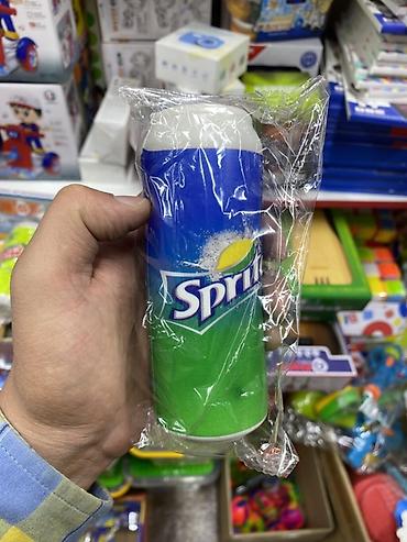 Игрушка-антистресс в форме банки Sprite. Мягкий сжимаемый аксессуар с