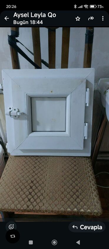 şpon nedir: Plastik .ikinçi əl - Material: ağ PVC - İkiqat çərçivəli