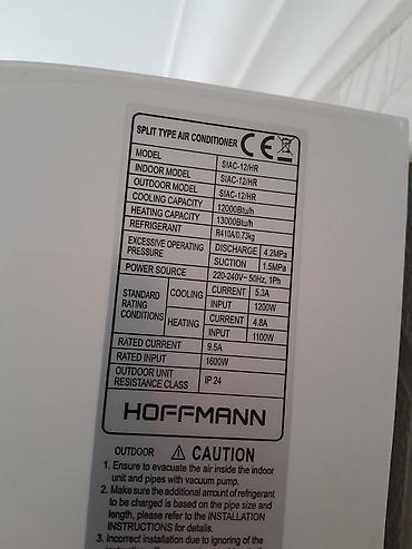 hoffman soyuducu: Hoffmann split tipli kondisioner – SIAC-12/HR Xüsusiyyətlər: - — 5