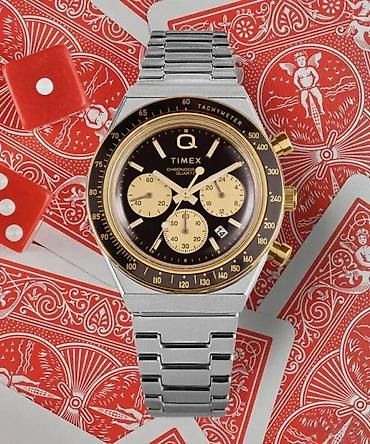 Ručni satovi: AKCIJA - TIMEX Q Timex Chronograph TW2W64200UK - 40mm - Crna Potpuno — 2