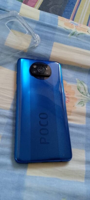 редми нот с: Poco X3 NFC, Колдонулган, 128 ГБ, түсү - Көк, 2 SIM