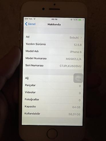 ayfon 8 plas: IPhone 6, 64 GB, Qızılı, Barmaq izi — 4
