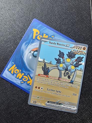 Kolleksiya kartları: Pokemon kartları EX, V, V STAR (hərəsi 2 azn) Kart üçün albom 50 azn — 1
