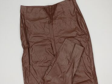 legginsy bezszwowe push up: Leggings Eco-leather for women, size L (EU 40)