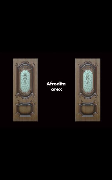 Tikinti daşları: Afrodita orey dizaynlı, qoz ağacı rəngində qapı. Bu qapı, klassik