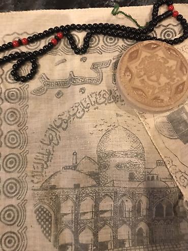 dini hediyyeler: Məhsul: Namaz dəsti – səccadə parçaları, təsbeh və torpaq səcdə daşı — 2