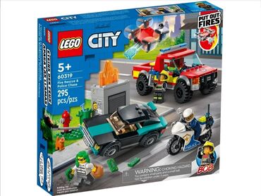 детский костюм полицейского: Lego City 🌆 60319 Пожарная бригада и Полицейская погоня🚓🚒