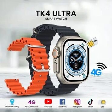 bw8 ultra smartwatch: Yeni, Smart saat, Аnti-lost, rəng - Qara
