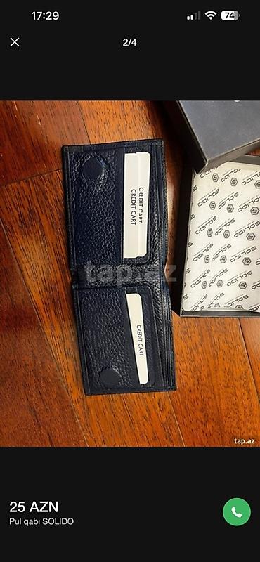 solido accessories: SOLIDO kişilər üçün dəri pulqabı – model TG-3021 BLACK - Rəng: qara - — 2