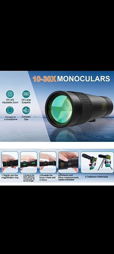 binokl satışı: Monokolyar teleskop satılır. 10-30X yaxinlaşdırma gücünə malikdir — 5