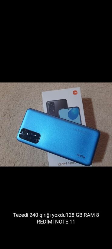 irşad telecom xiaomi note 8: Xiaomi Mi 11, 128 GB, rəng - Göy, 
 Barmaq izi