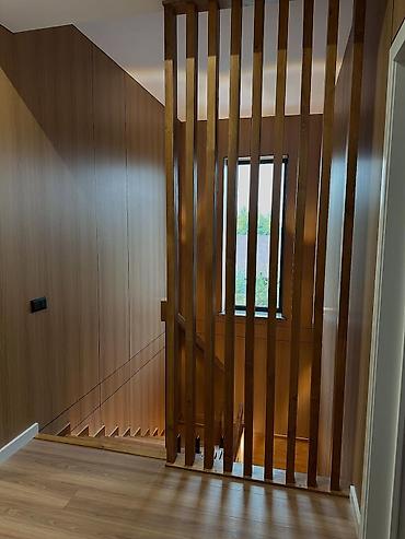 коврики для прихожки: Деревянная лестница Для дома, Вид дерева: Лиственница, Форма лестницы: П-образная — 6