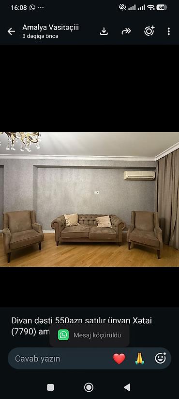Divan dəsti 550azn satılır ünvan Xətai (7790) aml lalafo.az -da Divan dəsti 550azn satılır ünvan Xətai (7790) aml