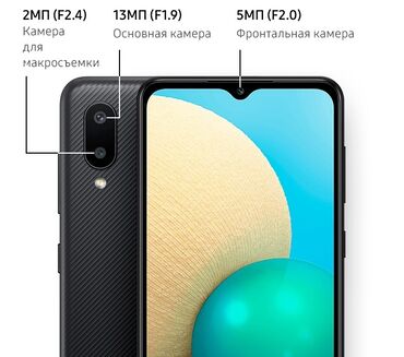 ремонт телефонов самсунг бишкек: Samsung A02, 32 GB, түсү - Кара, 2 SIM