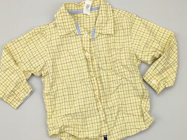 koszula chłopięca w kratę: Shirt 2-3 years, condition - Good, pattern - Cell, color - Yellow