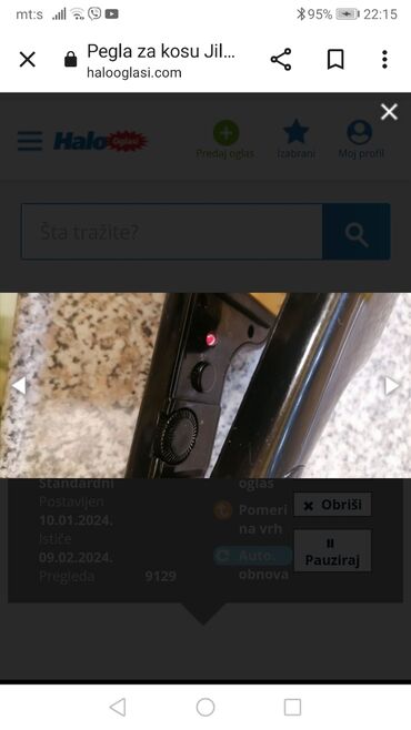 Prese za kosu: Pegla za kosu JILBERE 200w Francuska široke grejne ploče. Profi — 9