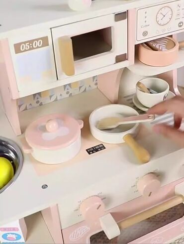 Игрушки: В наличии !!! Детская игровая кухня для девочки в нежно розовом цвете — 6