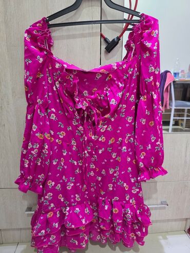 шифоновое платье в полоску: Үй костюм, Кофта, Шифон, Made in KG, Жай