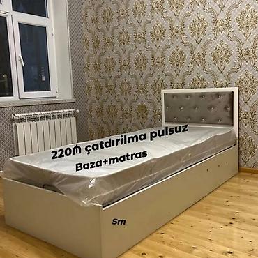 Ev və bağ: *BAZALİ Tek nəfərlik çarpayı* Rəng seçimi var . 📏90/200 sm — 3