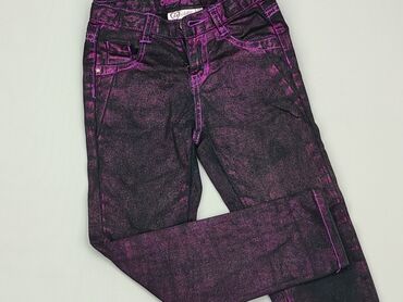jeansy poszarpane na dole: Spodnie jeansowe, 4-5 lat, 110, stan - Bardzo dobry