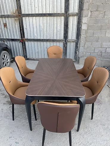 трафареты на заказ: Обеденный комплект на 6 персон Состав: - Прямоугольный стол - 6 — 1