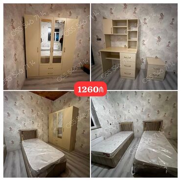 Yataq otağı dəstləri: Oğlan və qız üçün, Yeni, 2 təknəfərlik çarpayı, Yazı masası, Dolab, 2 tumba lalafo.az -da Yataq otağı dəstləri: Oğlan və qız üçün, Yeni, 2 təknəfərlik çarpayı, Yazı masası, Dolab, 2 tumba