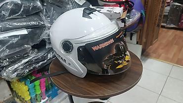 moto 80cc: Açıq vizorlu motosiklet dəbilqəsi 1-ci şəkildəki ağ rəng kaska 30-azn — 6
