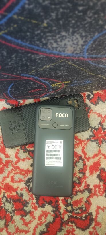 Уюлдук телефондор жана аксессуарлар: Poco C40, Колдонулган, 64 ГБ, түсү - Кара, 2 SIM