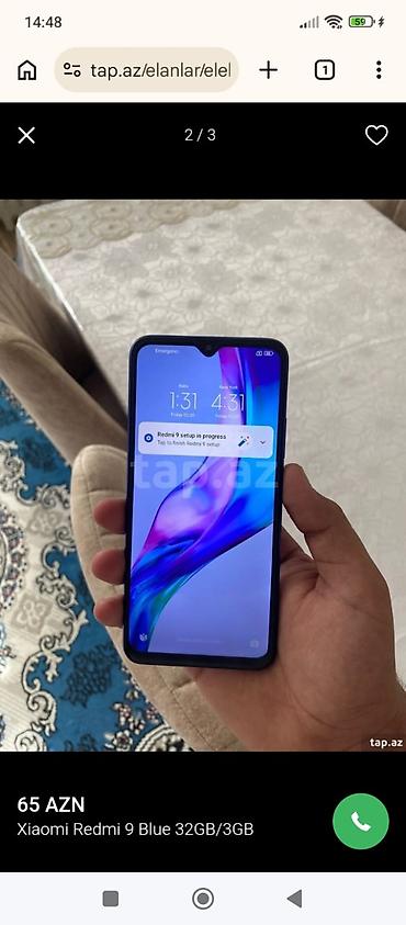 redmi 9 ekran: Xiaomi Mi 9, 32 GB, rəng - Mavi, 
 Barmaq izi — 1