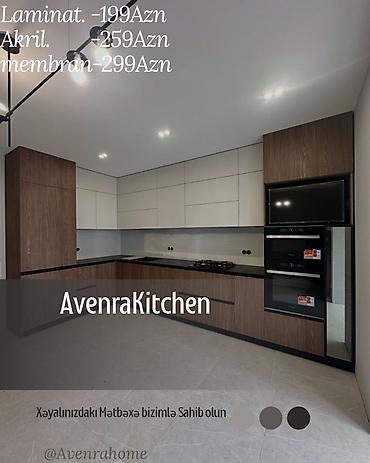 boyama seti: Sifarişlə mətbəx dəsti, Özü çəkən petlələr, Sadə laminat, Kredit var, Pulsuz çatdırılma, Ödənişli çatdırılma, Rayonlara çatdırılma — 1