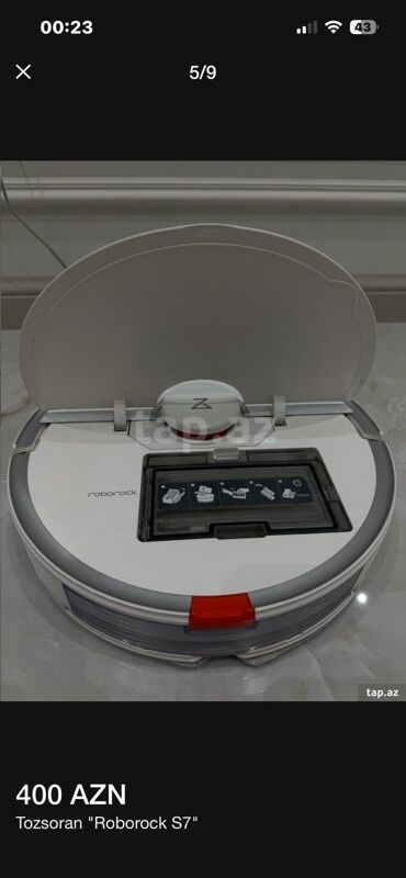 Tozsoranlar: Məhsul: Robot tozsoran Roborock S7 Qiymət: 400 AZN Xüsusiyyətlər: - — 6