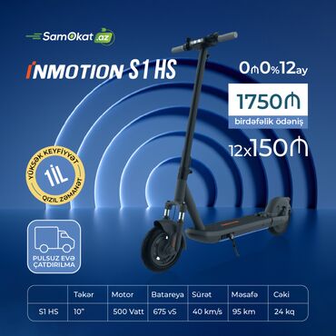 Giroskuter, segwey, elektrik skuterləri: Elektrik samokat Inmotion S1 HS (L9) scooter skuter 🛴 InMotion S1 -