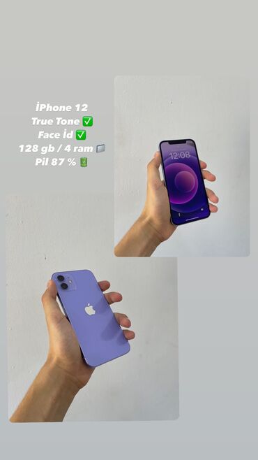 oppo a38 qiymeti: IPhone 12, 128 GB, Face ID
