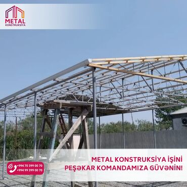 Naveslər, markizlər: Metal konstruksiya və örtük hazırlama xidməti - Həyət, bağ evi, bina — 4