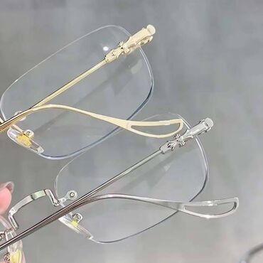 Digər: Очки для чтения +4 новые (в упаковке) прозрачные (серебристого цвета) — 4