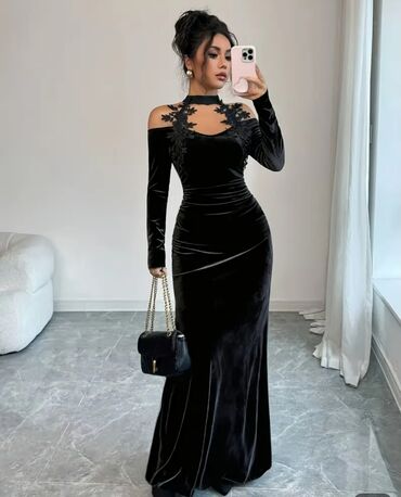 Вечерние платья: Вечернее платье, Коктейльное, Длинная модель, Полиэстер, С рукавами, Один рукав, Все размеры — 8