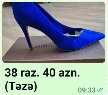 туфли новая не разу не одевала: Tuflilər, Ölçü: 38, rəng - Göy, Yeni