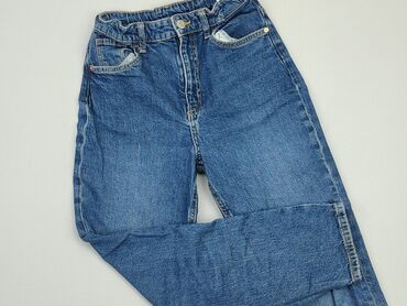 spodnie jeansy jasne: Spodnie jeansowe, H&M, 12 lat, 152, stan - Bardzo dobry