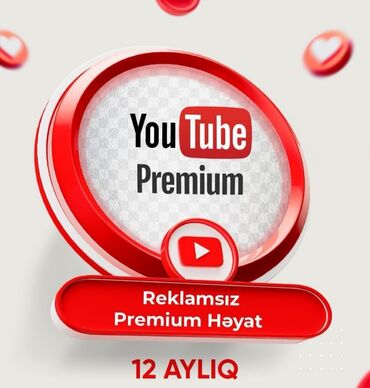 rəsmi niye 12: Özü də bu qiymətə ✅️ Aylıq abunəlik 📺Youtube Premium - 6AZN İllik