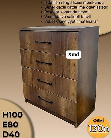 kamot qablari: Mebel: Komod (çeşidli modellər) Ölçülər: H100 x E80 x D40 sm — 2