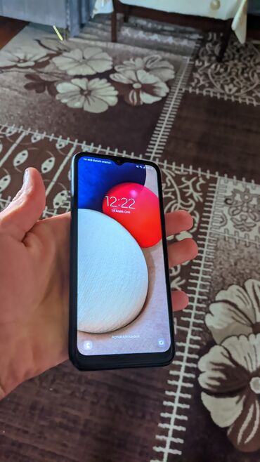 Samsung: Samsung Galaxy A02 S, 32 GB, rəng - Göy, Sensor, İki sim kartlı, Face ID