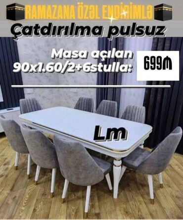 Masa və oturacaq dəstləri: Möhtəşəm masa dəsti👑 Yüksək keyfiyyətlə Qiymət : Masa