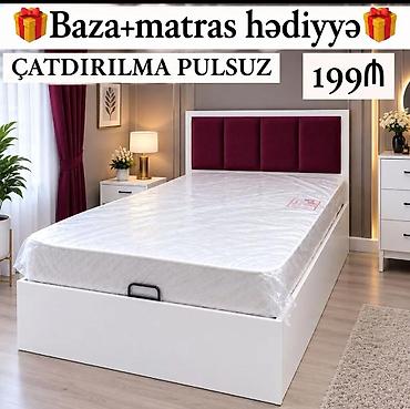 Çarpayılar: Məhsul: Tək nəfərlik çarpayı dəsti Tərkib: - Baza (açılan alt hissə — 5
