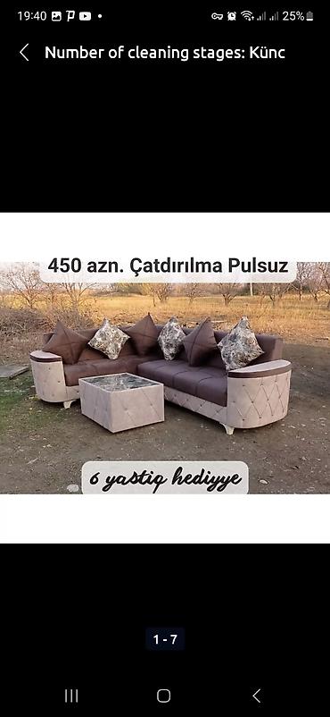 bag ucun divanlar: Künc divan, Yeni, Bazasız, Parça, Şəhərdaxili pulsuz çatdırılma — 1