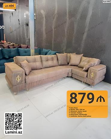 Ev və bağ: Künc divan – La Mini - Model: Künc divan, kod 6960 - Ölçülər: 300 x — 1