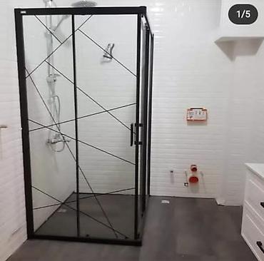 sislər: Duş kabini – şüşə və metal karkaslı - Minimalist, müasir dizayn: qara — 1
