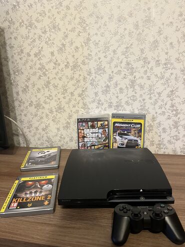 grand turismo: Playstation 3 slim 232gb with 8 games & Ps move Playstation3 slim