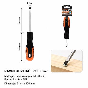 KMT Sa kopčama na tri drška odvijač 9369095 Ravni odvijač za
