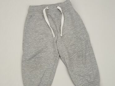 szare legginsy bawełniane: Sweatpants, 12-18 months, condition - Good
